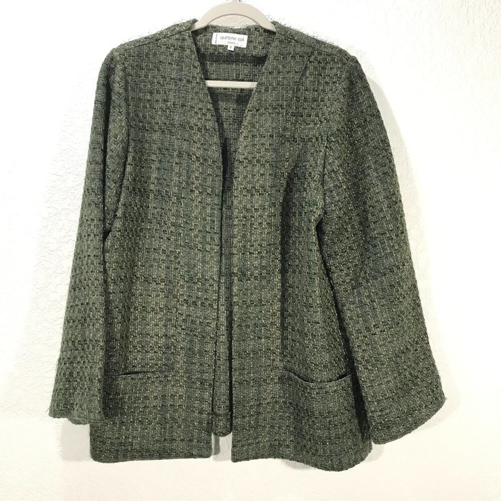 Tweed Open Front Blazer by Quitterie col Paris 3/$18